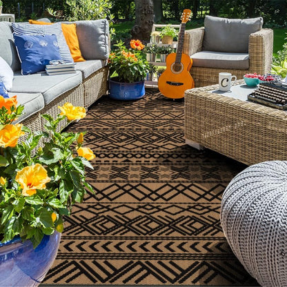 Geometric Pattern Floor Mat Camping Mat for Outdoor Patio Picnic Beach Style 2