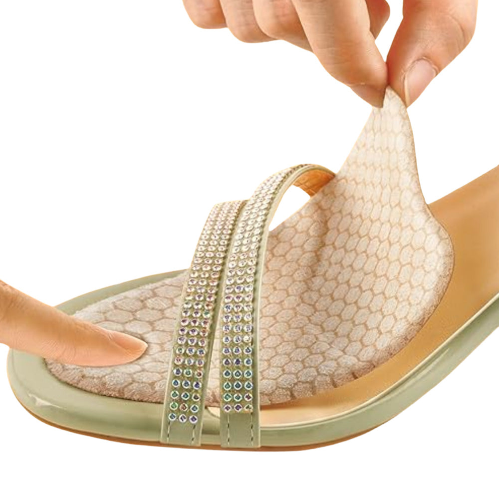 2 Pair of High Heel Comfort Pads Anti Slip Foot Cushion Women Heel Inserts Beige