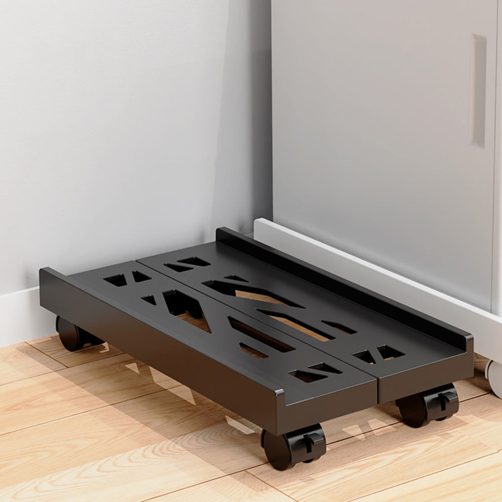 Adjustable PC Case Stand with Wheels Universal Computer Tower Holder Cooling Rack