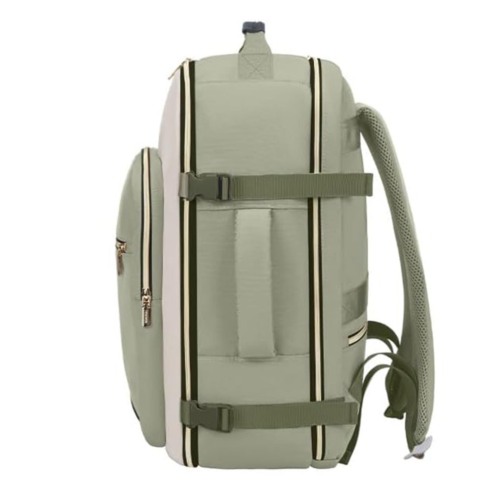 40L Travel Backpack for Men & Women Waterproof Carry-On Bag with 3 Storage Pockets Green