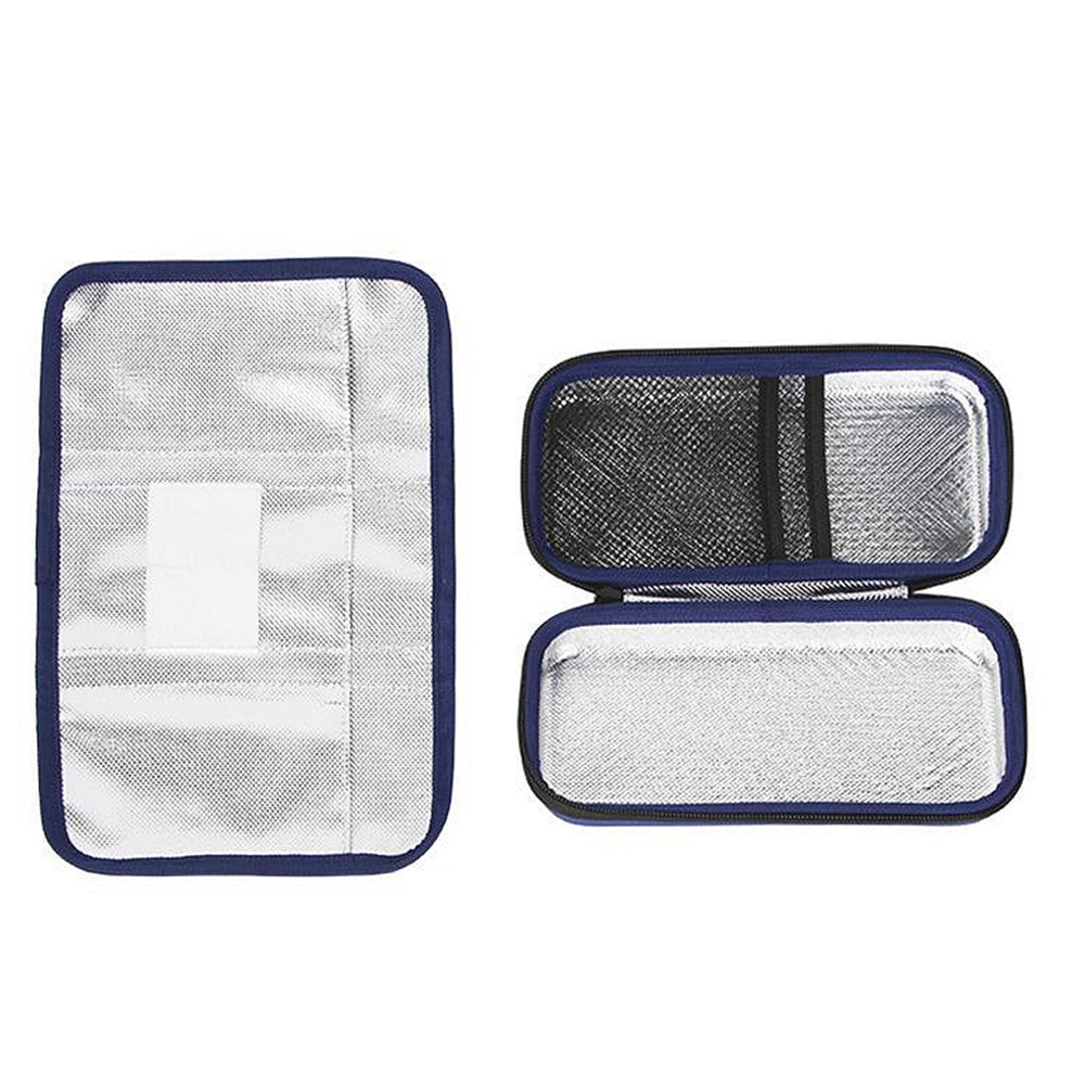 Insulin Cooler Travel Case Diabetic Medication Cooler Bag-Navy