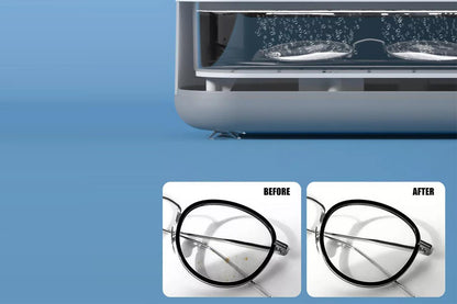 2Pcs Ultrasonic Cleaner Sonic Wave Tank False Teeth Glasses Watch Jewelry Cleaning Machine 300ML