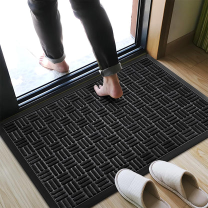 45 x 75 cm Non-Slip Door Mat Entrance Mat-Black