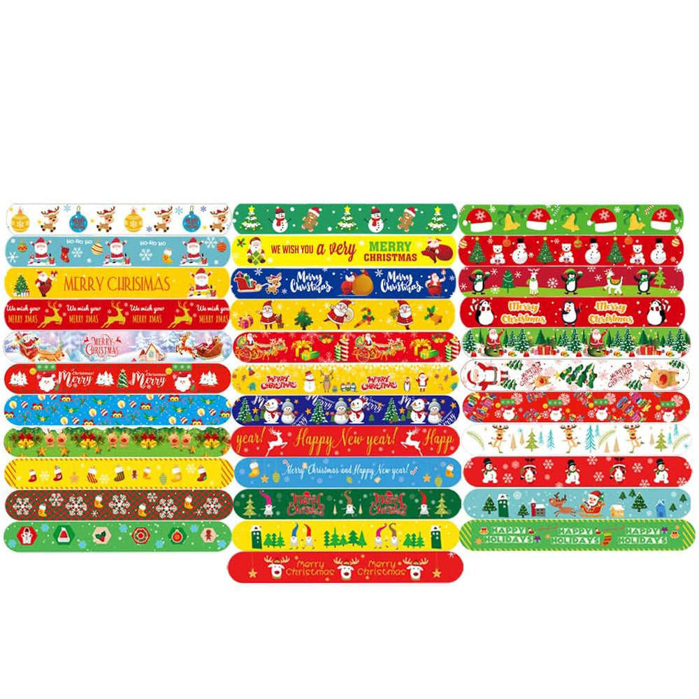 100Pcs Slap Bracelets Party Favors Birthday Gifts Decorations for School Holiday Style 3