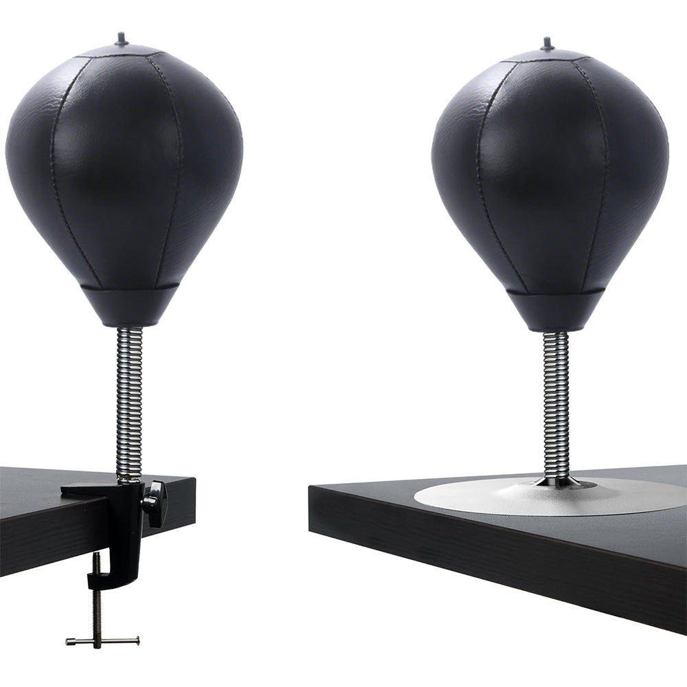Desktop Punching Speed Ball with Clamp and Suction Cup-Black