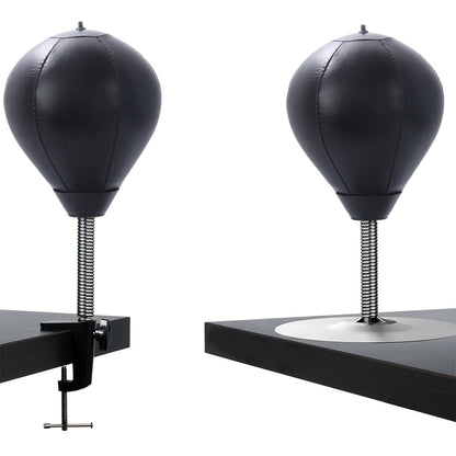 Desktop Punching Speed Ball with Clamp and Suction Cup-Black
