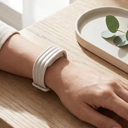 2 Piece Silicone Band Replacement for Google Fitbit Air- Black and Beige
