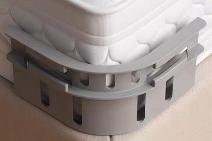 Open Corner Bed Sheet Holder with Lock Strips Sheet Locks Fit All Mattress Size -Grey