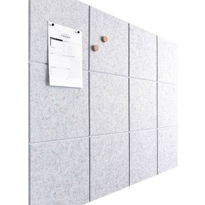12Pcs Large Felt Bulletin Board Cork Boards for Walls Office Classroom-Grey