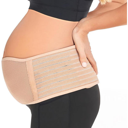 Maternity Belt Pregnancy Belly Band for Back Pain Relief Abdominal Support-Khaki