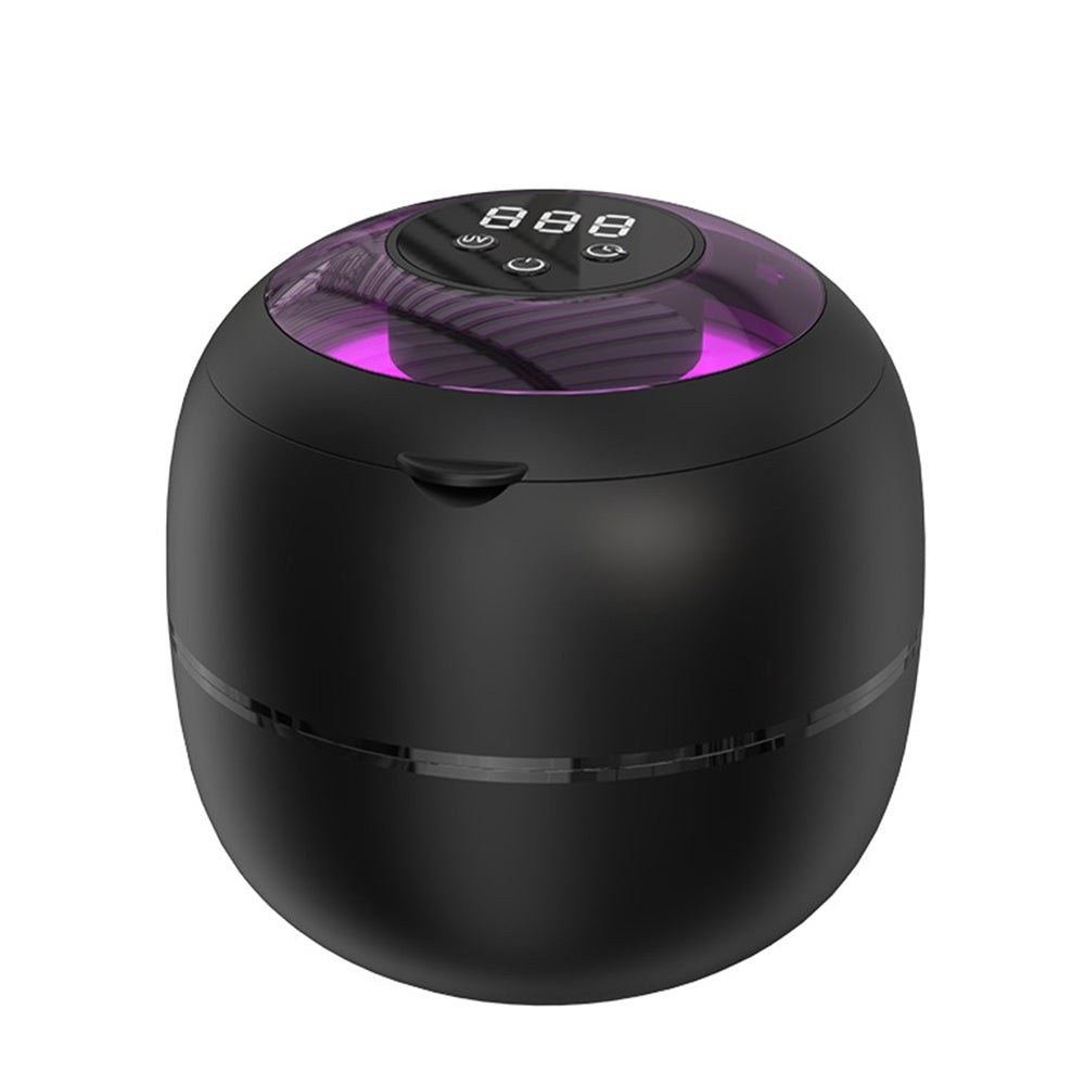 Ultrasonic Retainer Cleaner Machine Dentures Cleaner for Night Guards-Black