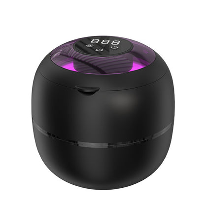 Ultrasonic Retainer Cleaner Machine Dentures Cleaner for Night Guards-Black