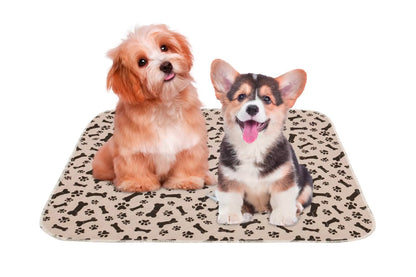 Washable Waterproof Reusable Dog Pee Pads Quick Absorbent Puppy Training Mat-Brown