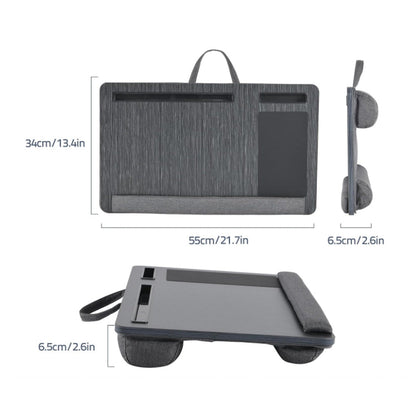 Laptop Desk with Built in Mouse Pad Wrist Pad Laptop Stand with Tablet/Phone Holder Black