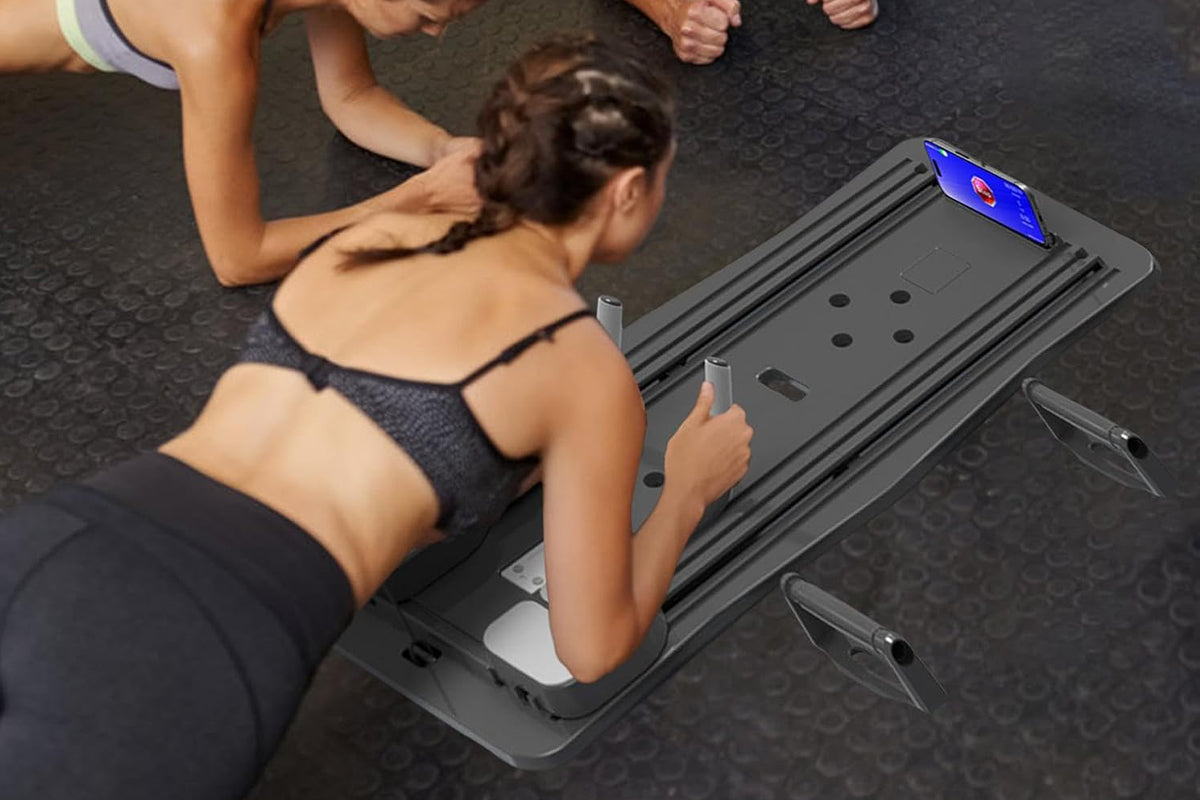 Pilates Machine Foldable 5-in-1 Portable Pilates Board with Elbow Support Home Gym Equipment for Weight Loss Training -Black
