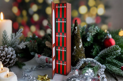 Mini Book Advent Calendar with 25 Book Ornaments for Christmas Countdown Holiday Decorations -Brown