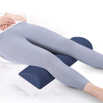Half Moon Bolster Pillow for Legs Under Knee Support Pillow for Back/Side Sleeping  Navy