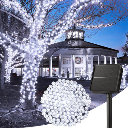 Outdoor Solar String Lights with 8 Modes for Garden Decoration - White