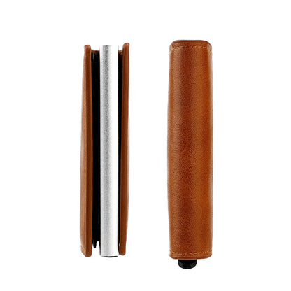 RFID Blocking Wallet PU Leather Credit Card Holder Money Cash Purse Light Brown