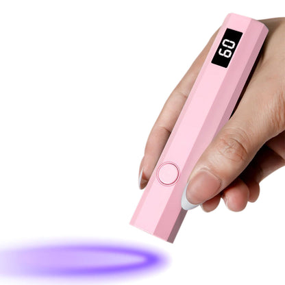 Handheld UV Nail Lamp ¨C Portable Gel Nail Dryer for Home and Salon Use Pink
