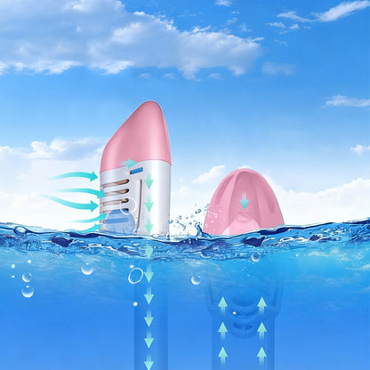 Full Face Snorkel Mask ¨C 180 Degree Panoramic View Anti-Fog & Leak-Proof Design White Pink