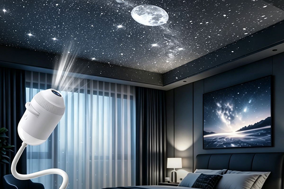 2 in 1 Galaxy Starry Sky Night Light Projector - 12Pcs Films