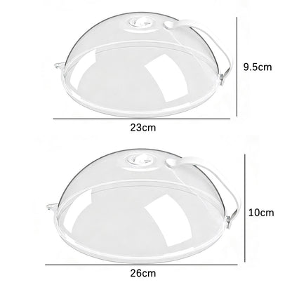 Microwave Splatter Cover with Handle for Food Plate Bowl - S