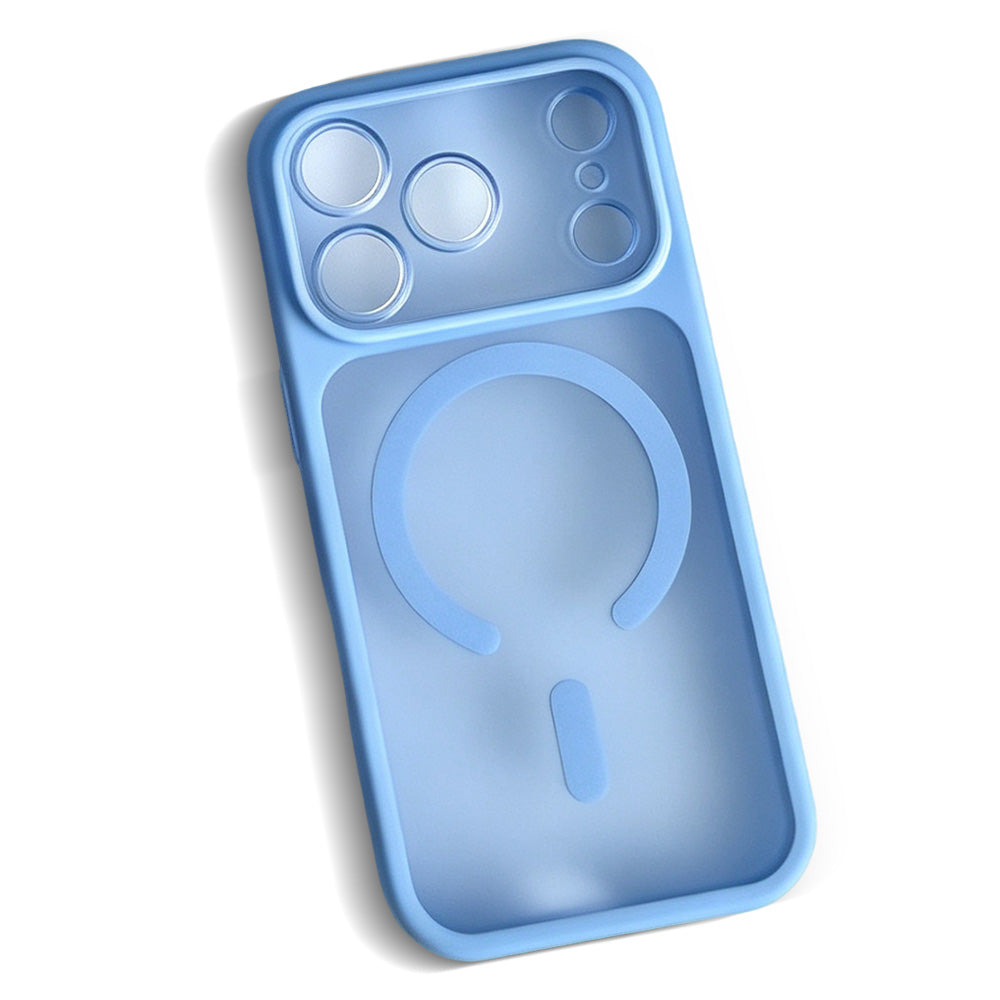 Frosted Easy Attached Camera Protection Case for iPhone 18 Pro Max - Blue