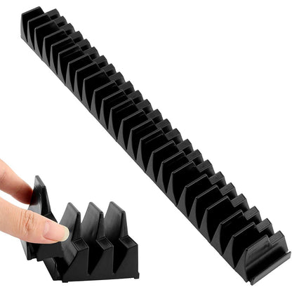 20-Tool Wrench Organizer Detachable Wrench Holder Rack Set for Tool Box Tool Drawer Storage Black