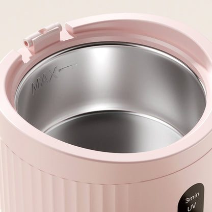 Ultrasonic Retainer Cleaner for Dentures Jewelry - Pink