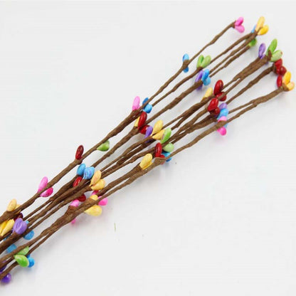 100 PCS Realistic Artificial Willow Stems -Mixed Color