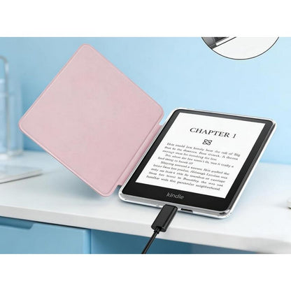 Acrylic Protection Case for Kindle 2024/2022 KPW5 KPW6 with Magnetic Closure-Pink