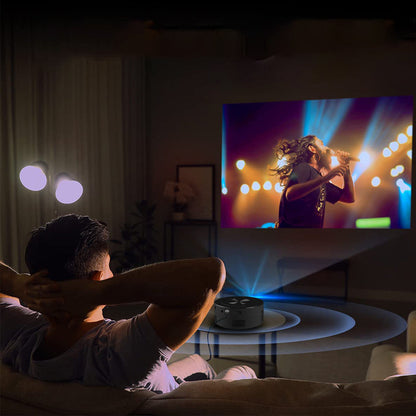 180P Mini Portable Smart Projector Home Phone Projector Black