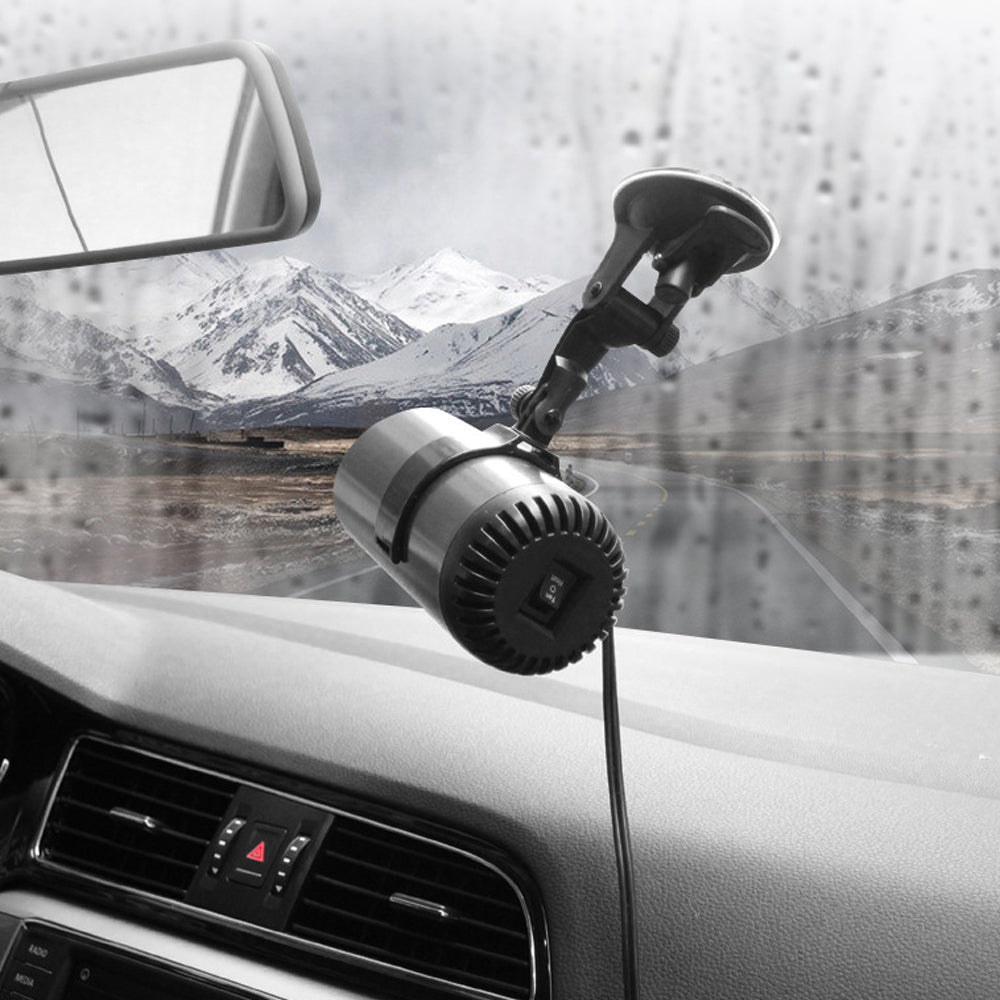 12V Portable Car Heater Suction-Mount Rotatable Car Window Defroster Purifier