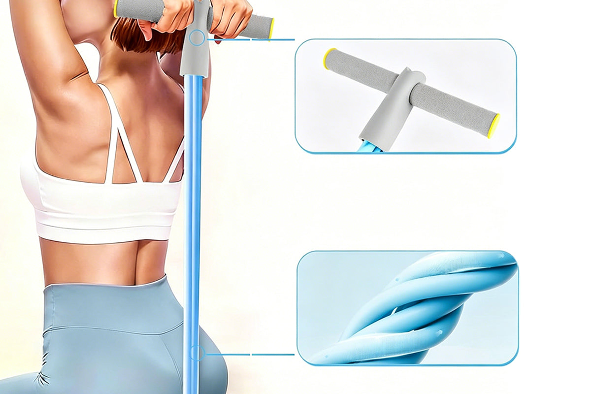 6 Tube Pedal Resistance Band - Blue