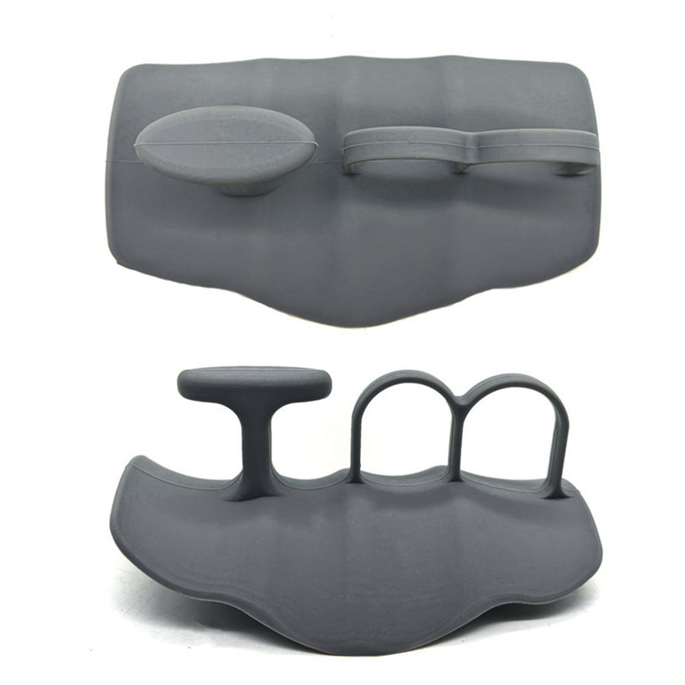 2Pcs Anti-Slip Workout Grips Ergonomic Silicone Weightlifting Gloves for Pull-Ups Gym Training Exercise Gray