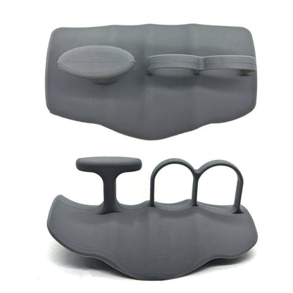 2Pcs Anti-Slip Workout Grips Ergonomic Silicone Weightlifting Gloves for Pull-Ups Gym Training Exercise Gray