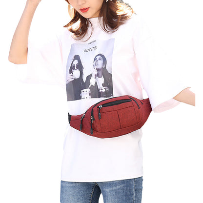Unisex Sling Bag Chest Pack Fanny Pack Sports Waist Bag Wallet Red