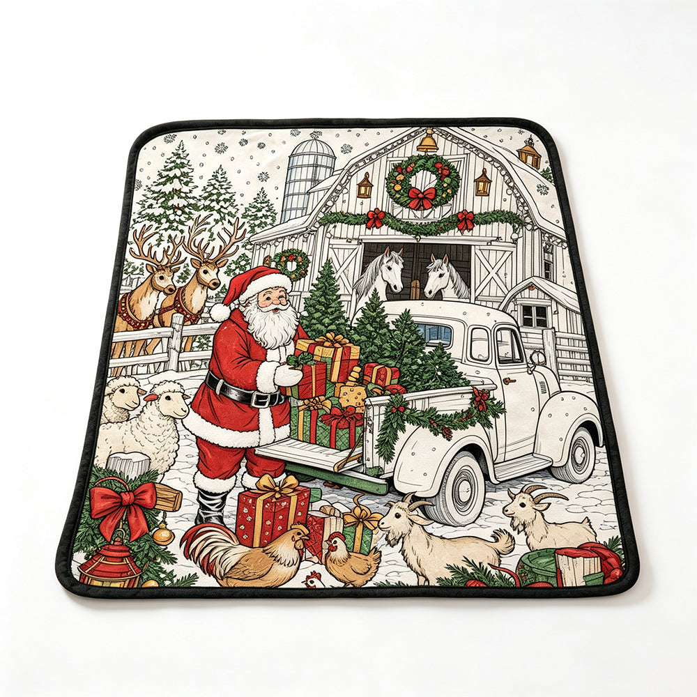 DIY Coloring Graffiti Christmas Blanket Drawing Blanket for Adults - Style2
