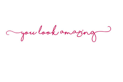 You Look Amazing Mirror Decal Vinyl Decal Mirror Bathroom Wall Decals Decor-Rose Red