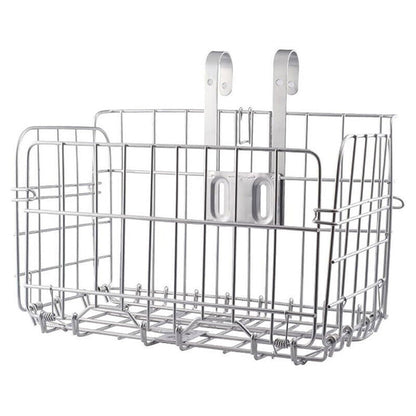 Foldable Bicycle Basket Front & Rear Hanging Storage Rack for Mountain Bike Silver