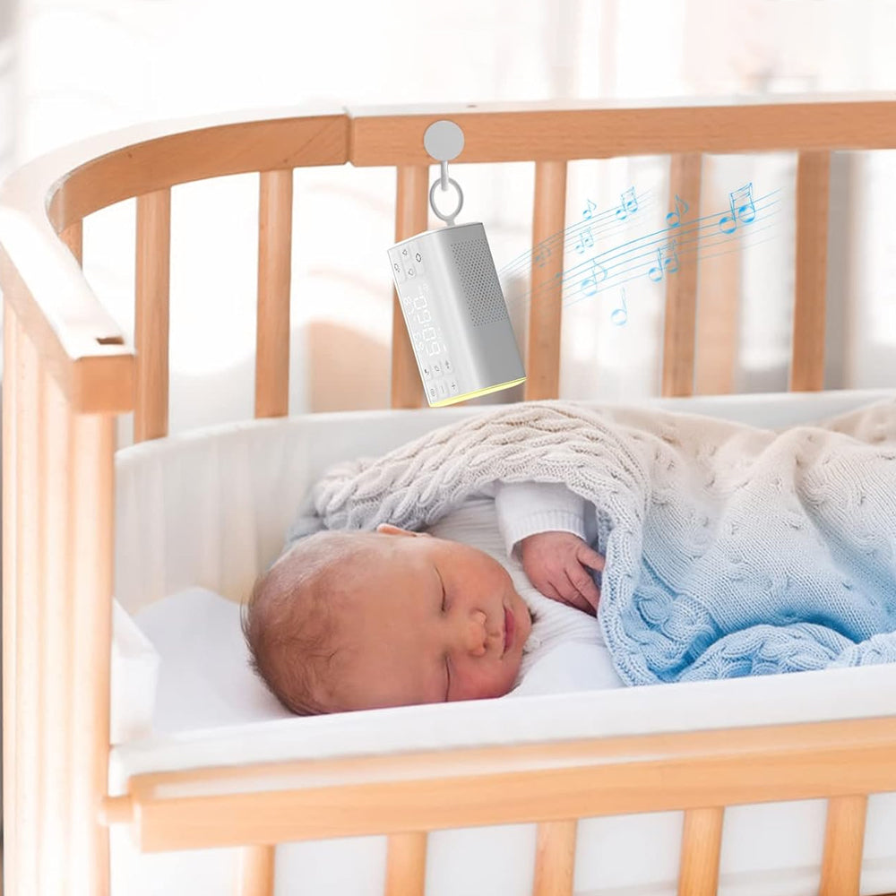 Sound Machine with 35 Soothing Sounds 7 Colors Night Light White Noise Machine with Time Temperature and Humidity Display