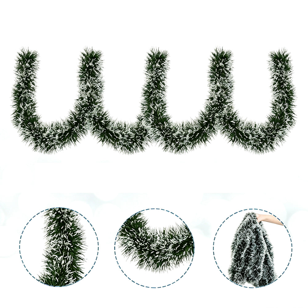 10 Pack 2m Christmas Garland Green Christmas Tinsel Decoration