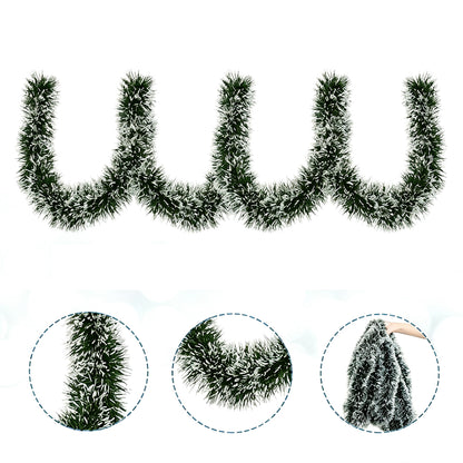 10 Pack 2m Christmas Garland Green Christmas Tinsel Decoration