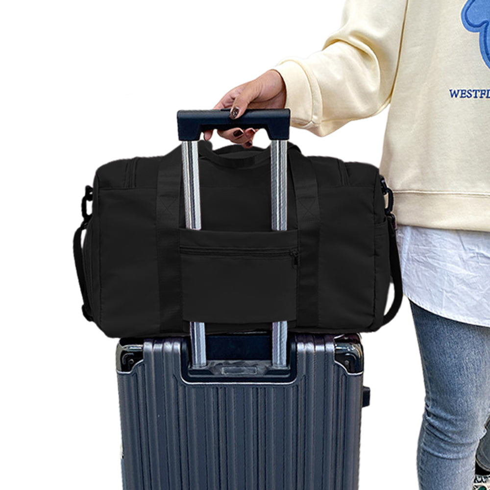 Travel Duffle Bags Waterproof Foldable Portable Luggage Bag Birth Bag -Black