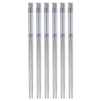 10 Pairs of Stainless Steel Chopsticks Asian Dinner Chopsticks Style 2