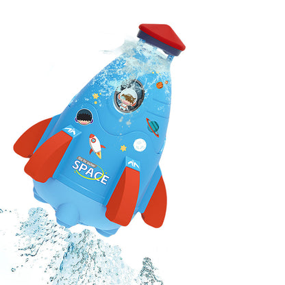 Water Pressure Lift Sprinkler Toy Sprinkler Rocket Launcher Outdoor Water Toys-Blue