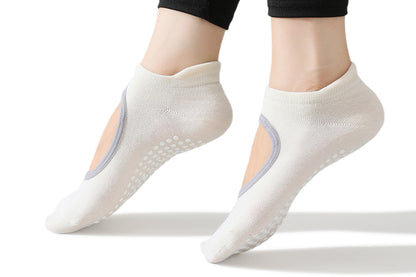 8 Piece Non Slip Pilates Socks for Yoga Barre
