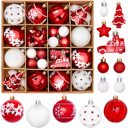 42-Piece Christmas Tree Ornament Set Holiday Hanging Decorations for Home Style 3