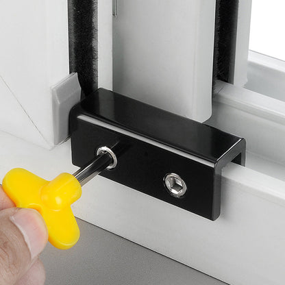 4 Pack Sliding Window Locks with Key for Vertical Horizontal Sliding Windows Doors-Black